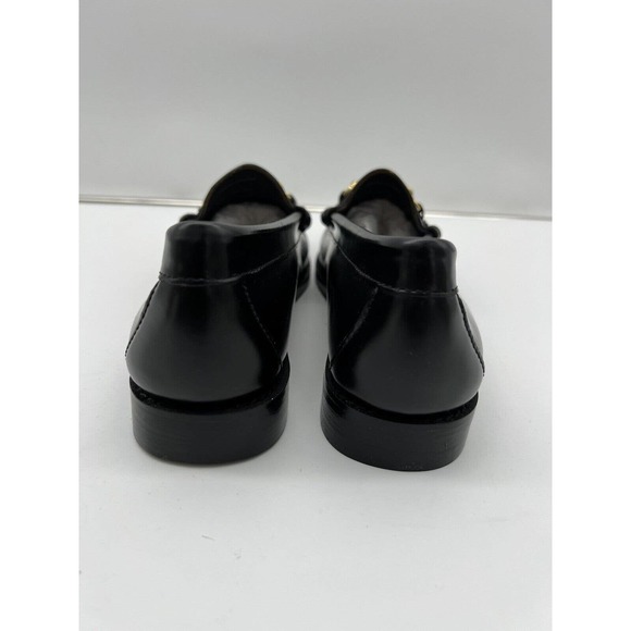 New Anthropologie Bass Charm Penny Laofers Womans Size 8 Medium Black Slip On - Picture 9 of 11